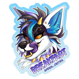 Breakfast headshot badge